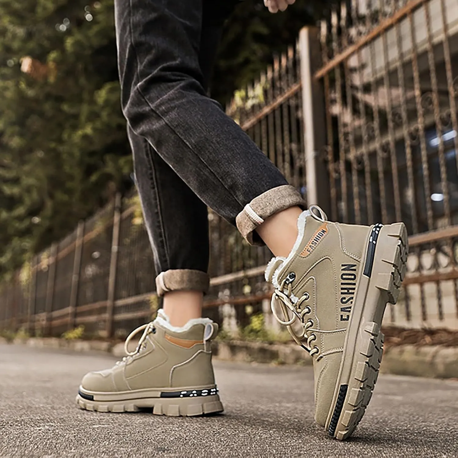 Men's Work Boots Waterproof Hiking Sneakers Boot with Comfort Women's Working Shoes Business Casual Waterproof Outdoor Shoes Lightweight Anti Slip Hike Grounded Footwear