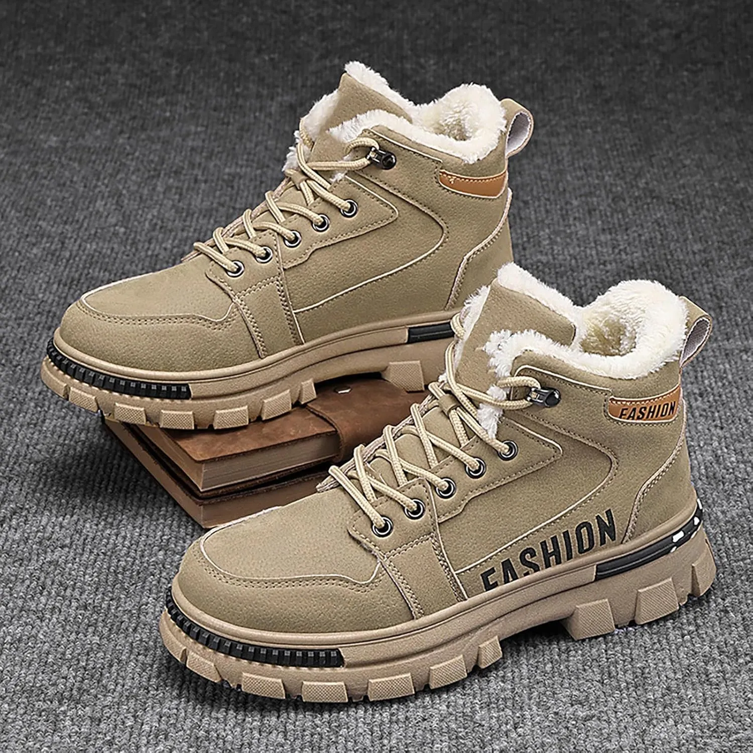 Men's Work Boots Waterproof Hiking Sneakers Boot with Comfort Women's Working Shoes Business Casual Waterproof Outdoor Shoes Lightweight Anti Slip Hike Grounded Footwear