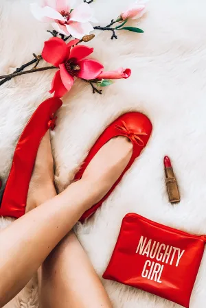 Naughty Girl Folding Slippers with Bag