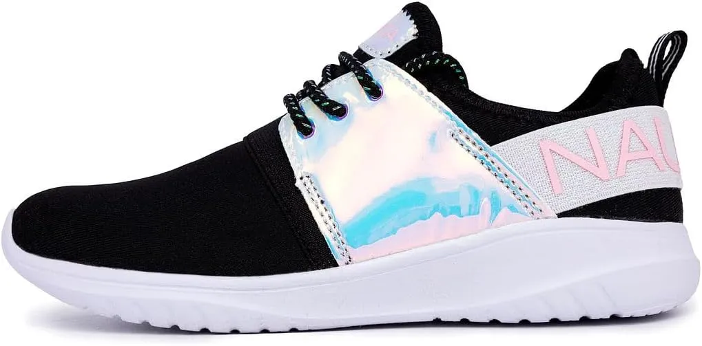 Nautica Kids Girls Metallic Fashion Sneaker Lace-Up Athletic Running Shoe I kappil I (Big Kid - Little Kid - Toddler)