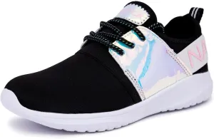 Nautica Kids Girls Metallic Fashion Sneaker Lace-Up Athletic Running Shoe I kappil I (Big Kid - Little Kid - Toddler)