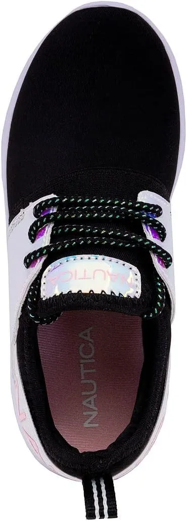 Nautica Kids Girls Metallic Fashion Sneaker Lace-Up Athletic Running Shoe I kappil I (Big Kid - Little Kid - Toddler)