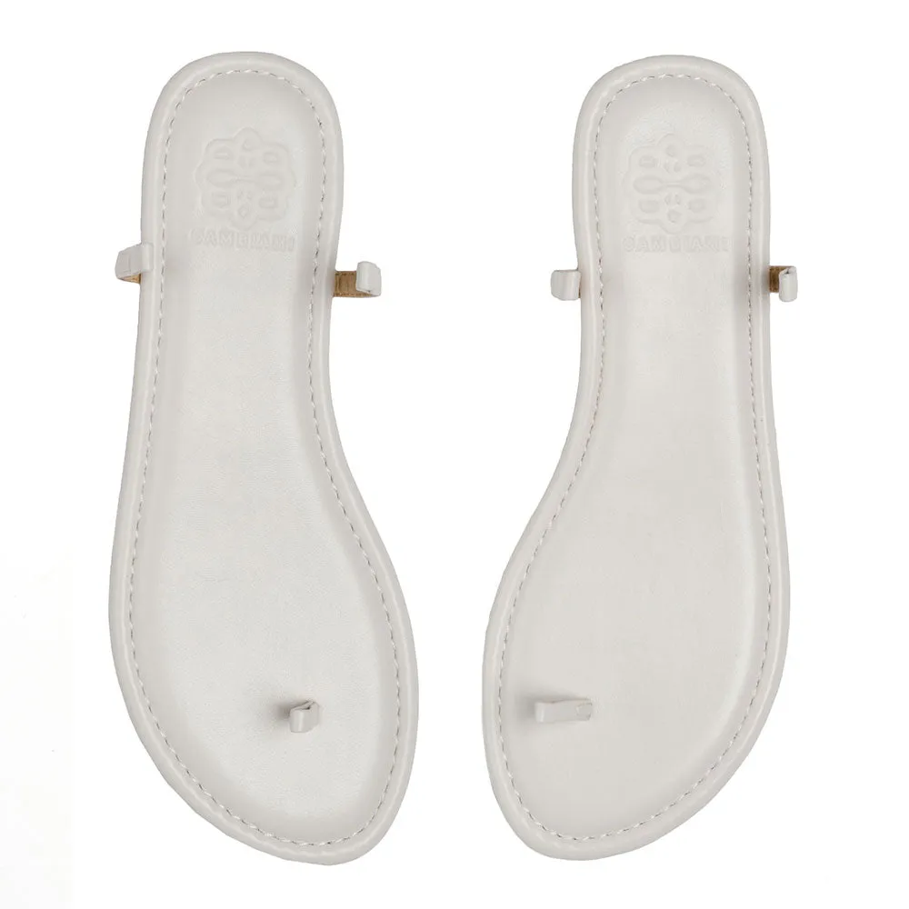 NEW White Leather Sole