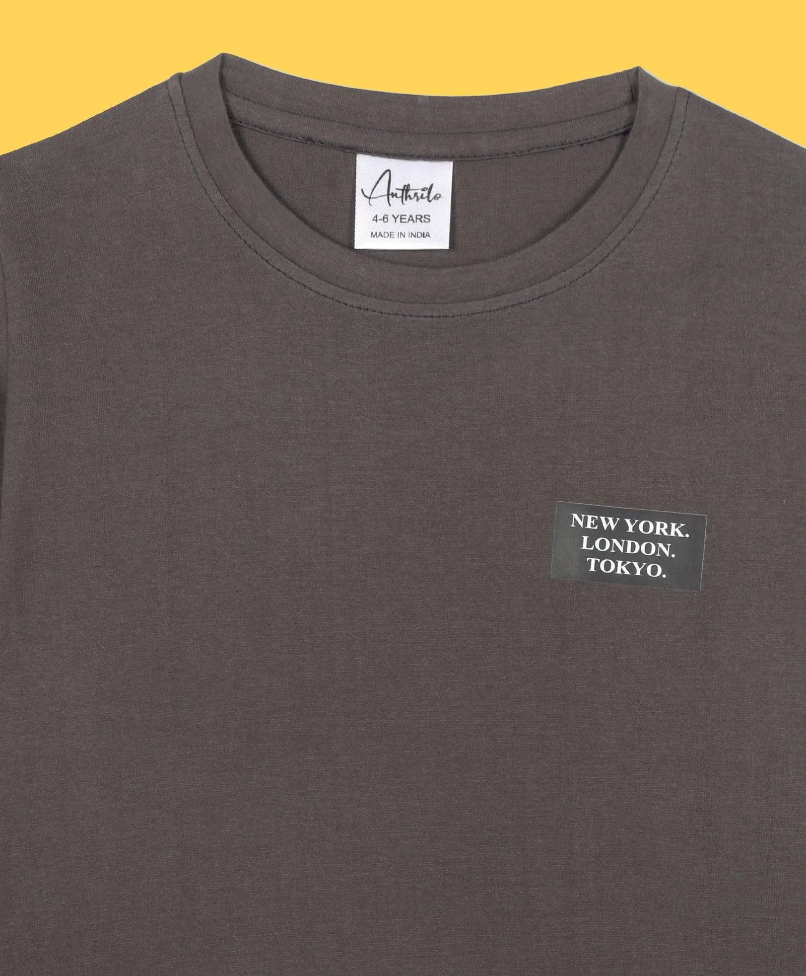 NEWYORK BROWN LONG SLEEVES T-SHIRT - BROWN