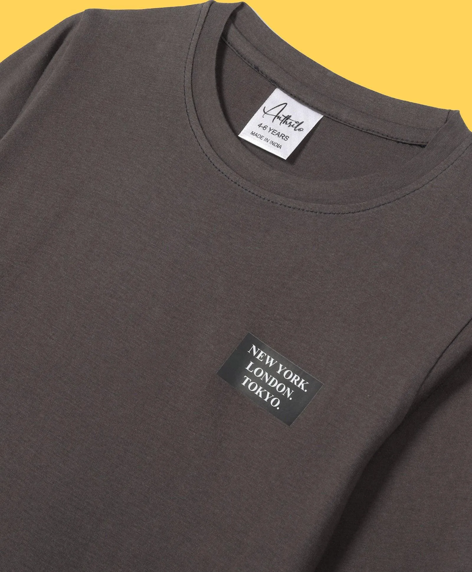 NEWYORK BROWN LONG SLEEVES T-SHIRT - BROWN