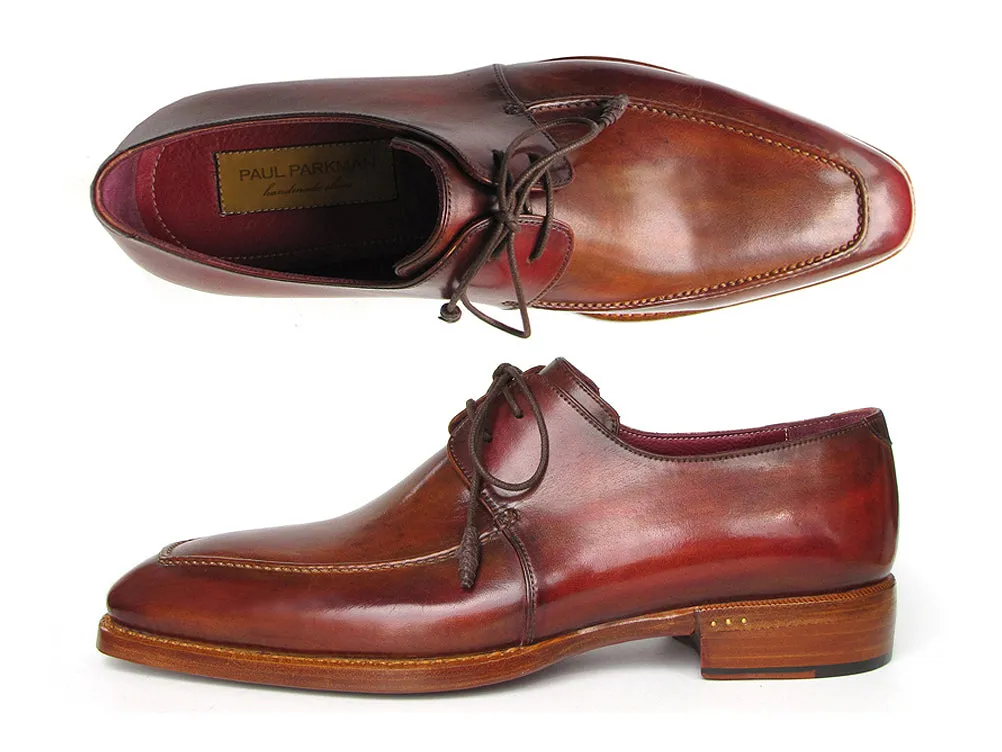 Paul Parkman Goodyear Brown Welted Square Toe Apron Derby Shoes (Id#322A7)