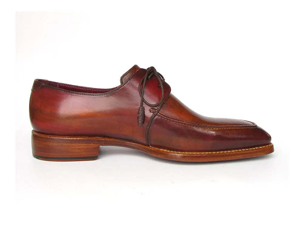 Paul Parkman Goodyear Brown Welted Square Toe Apron Derby Shoes (Id#322A7)