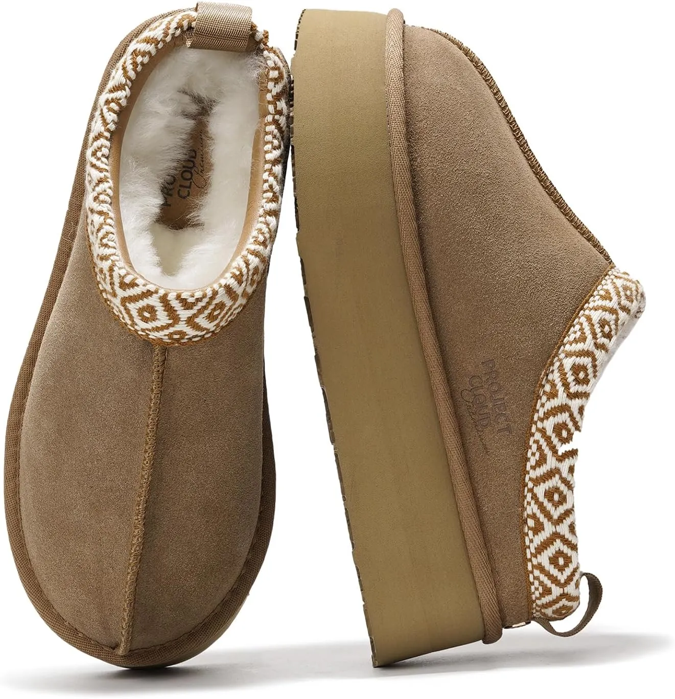 Project Cloud 100% Genuine Leather Platform Slippers for Women  Soft Memory Foam Womens Slippers & Supportive Clogs for Women 2025  Cozy, Stylish Everyday Footwear (Sayre)