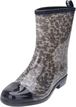 Rain Boots Women Knee High Mens Grounded Footwear Booties And Ankle Boot Heels Slip On Barefoot Shoes Womens Rain Boots Waterproof Platform Rubber Chelsea Boots