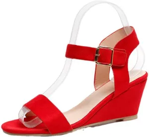 Sandals Women Comfortable Walking Open Toe Dressy Summer Platform Wedges Sandals Slip on Ankle Strap Dress Shoes