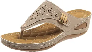 Sandals Women Dressy Summer Flat Cute Casual Beach Shoes Orthotic Slides Comfortable Orthopedic Thong Flip Flops 2025