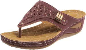 Sandals Women Dressy Summer Flat Cute Casual Beach Shoes Orthotic Slides Comfortable Orthopedic Thong Flip Flops 2025