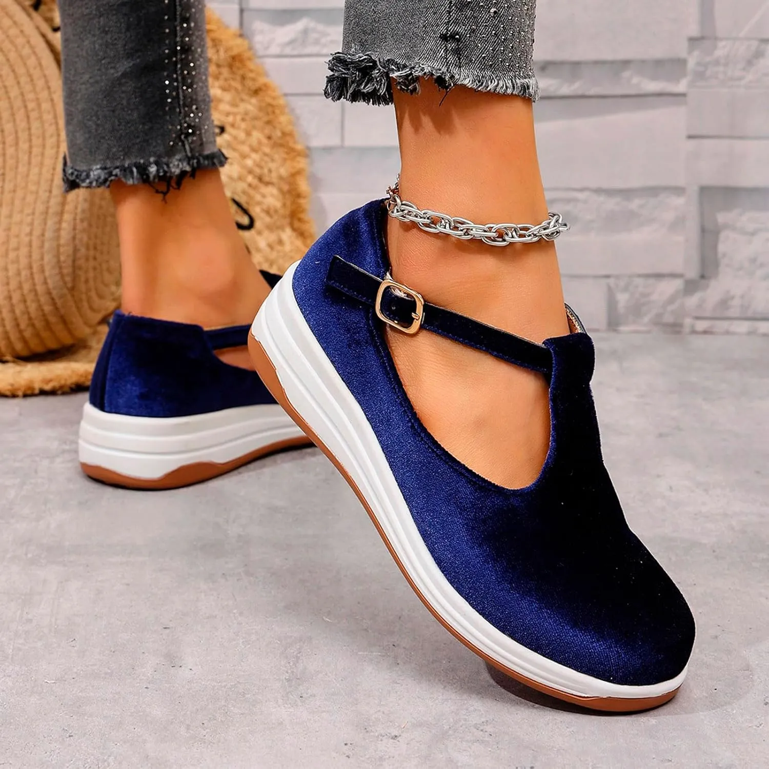 Sandals Womens Summer Wedge Sandals Comfortable Walking Shoes Fashion Closed Toe Mary Jane Style Loafer Sneaker 2025