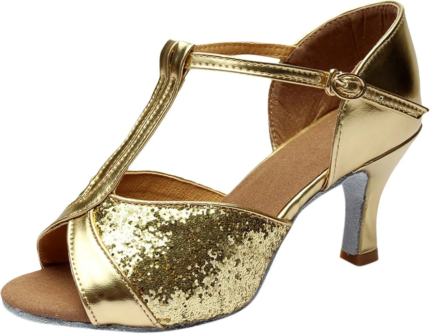 Silver High Heels for Women Latin Dance Shoes Ballroom Tango Open Toe Heels Performence Party Dancing Shoes