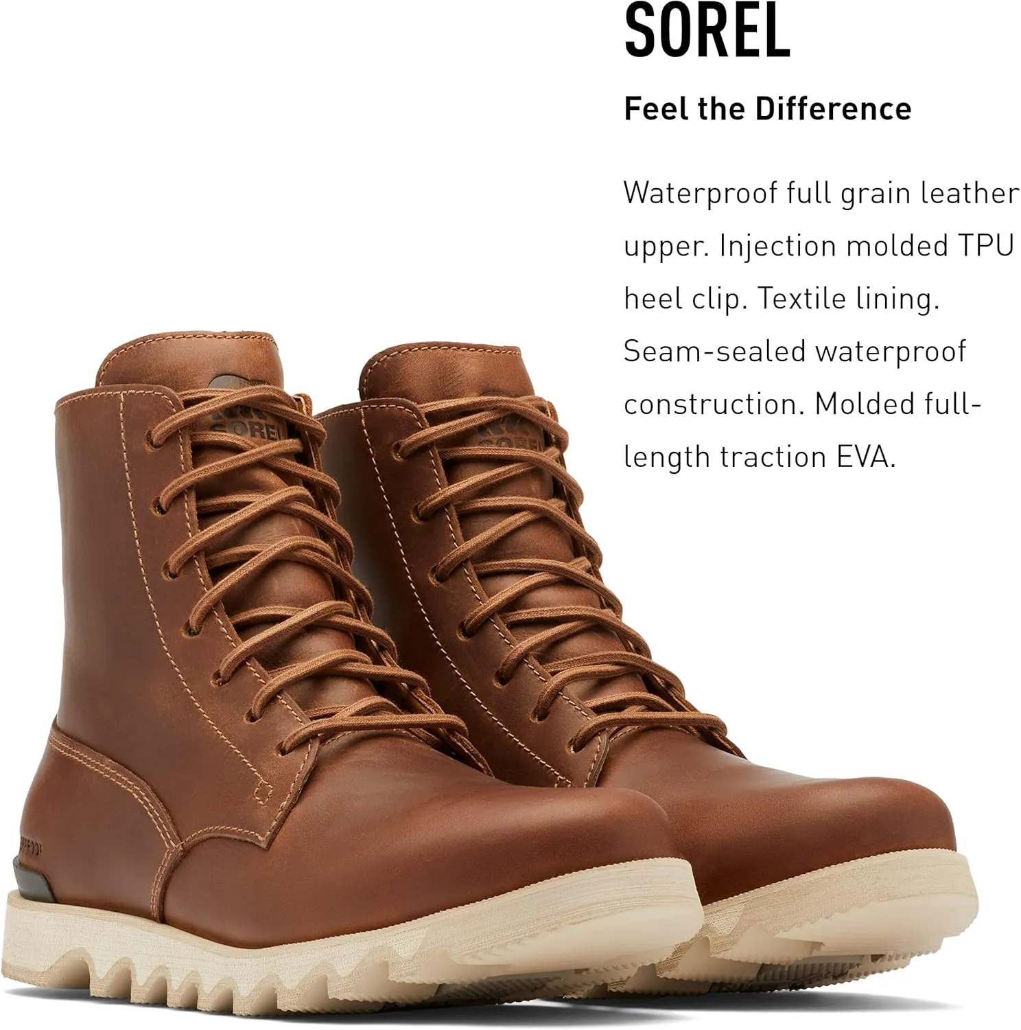 Sorel Men's Kezar Tall WP Boot  Waterproof Leather Rain Boots