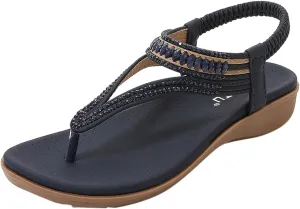 Temperament Flat Sandals for Women Comfortable Ankle Strap Outdoor Walking Shoes Breathable Casual Sandals