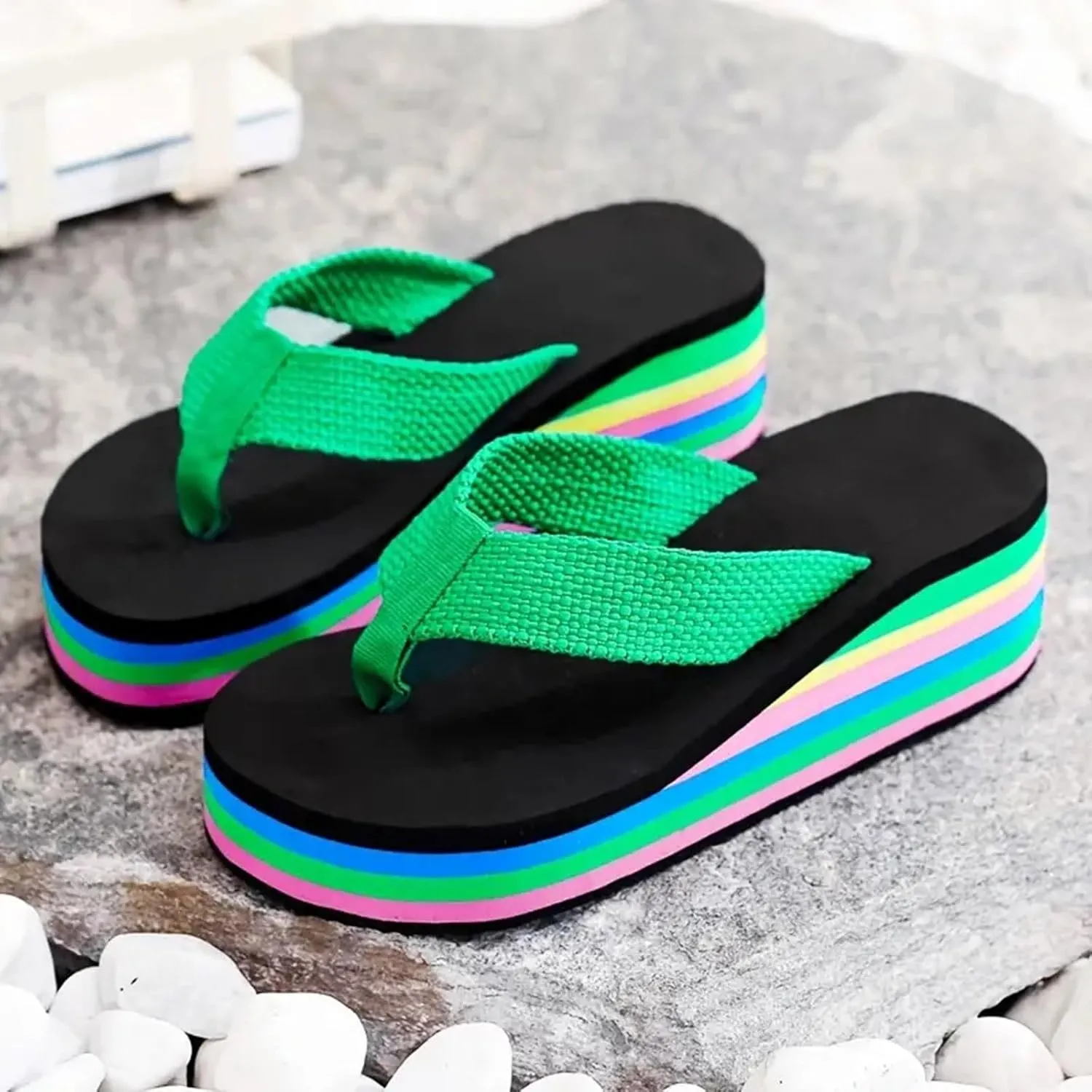 Thong Sandals Comfortable Womens Arch Support Flip Flops Comfortable Yoga Mat Slip On Summer Beach Walking Thong