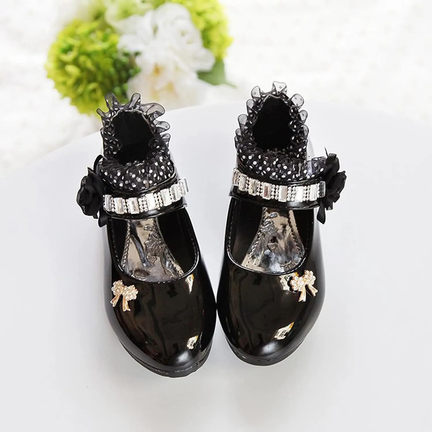 Toddler Dress Shoes,Children Soft Girls Princess Shoes Baby Kid Leather Flower Dance Shoes Baby Shoes Work Shoes