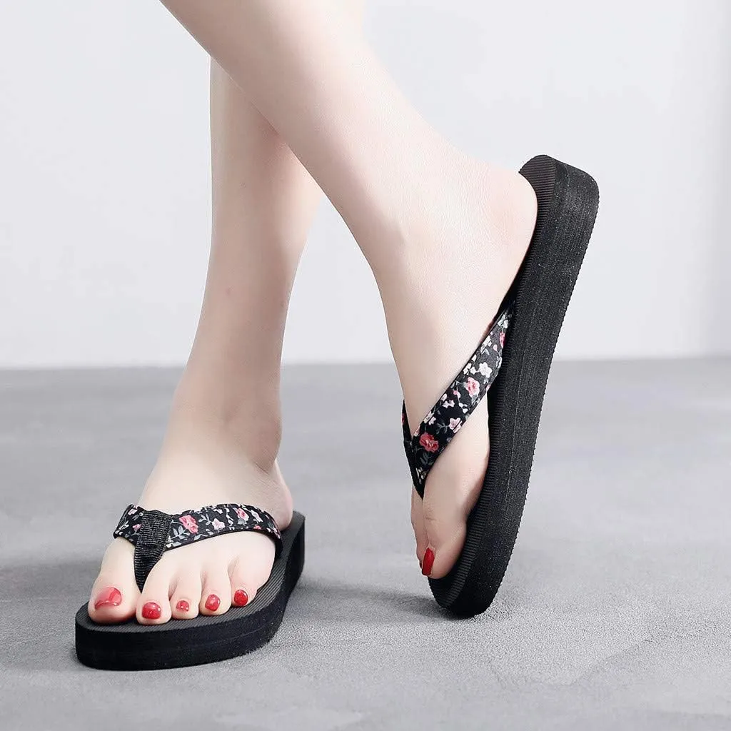 Walking Thong Comfortable Summer Beach Female Sandals Slipper Flat Beach Bohemian Shoes Ethnic Sandals Women's