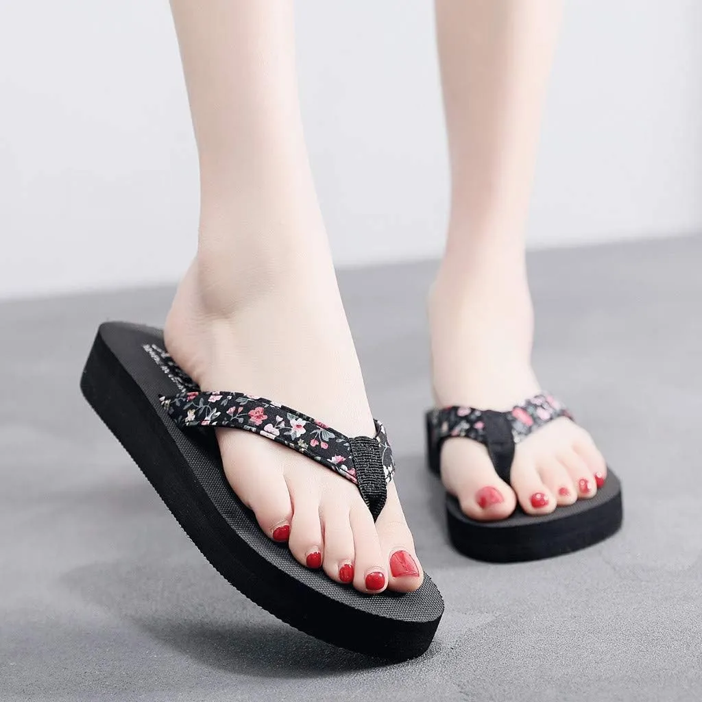 Walking Thong Comfortable Summer Beach Female Sandals Slipper Flat Beach Bohemian Shoes Ethnic Sandals Women's