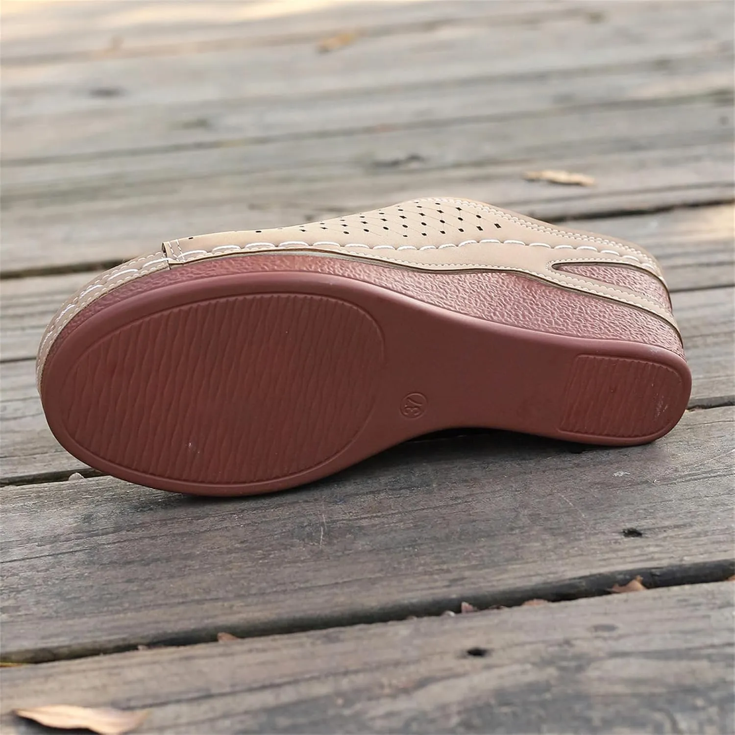 Wedge Sandals for Women 2025 Summer Orthopedic Slip On Slippers Hollow Platform Wedge Sandals Comfortable Arch Support Sandal Casual Non Slip Walking Beach Shoes