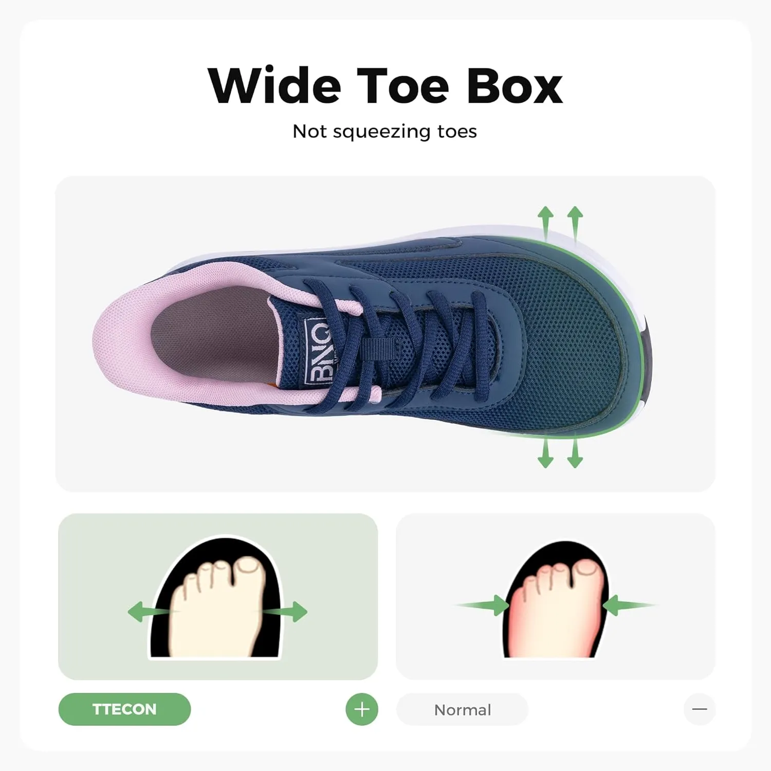 Wide Toe Box Womens Slip On Walking Shoes Extra Wide Width Sneaker for Foot Pain Relif Comfortable Air Tennis Running Shoes Size 6-11