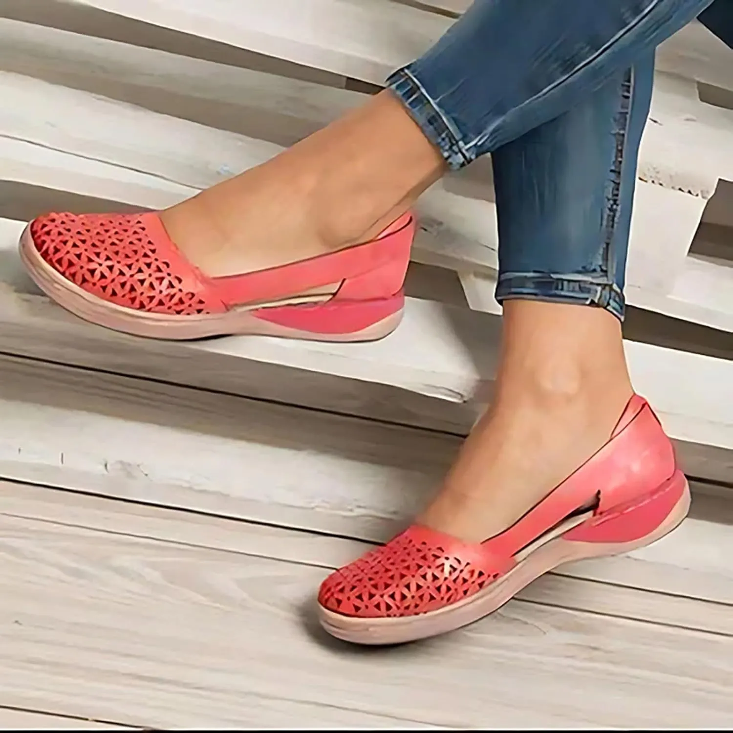 Women Summer Orthopedic Wedge Sandals Summer Dressy 2025 Fashionable Comfortable Closed Toe Hollow Out Wedge Heeled Thick Soled Sandal Wedding Beach Comfortable Lightweight Sandals