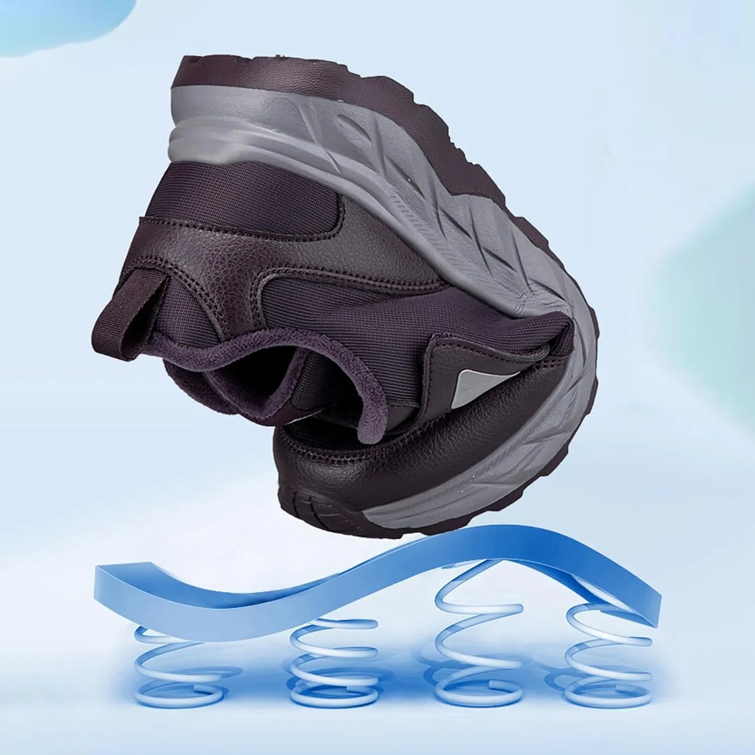 Women Winter Boots Ankle Mens Hiking Sneakers Comfortable Warm Adults Slip On Boots Barefoot Shoes Grounded Footwear Womens Tennis Shoes Men Winter Booties