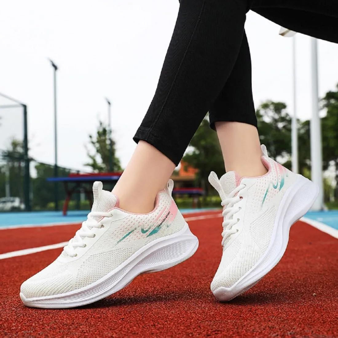 Women's Breathable Lightweight Mesh Running Shoes, Non-Slip Cushioned Supportive Sneakers for Gym Workout, Casual Athletic Wear