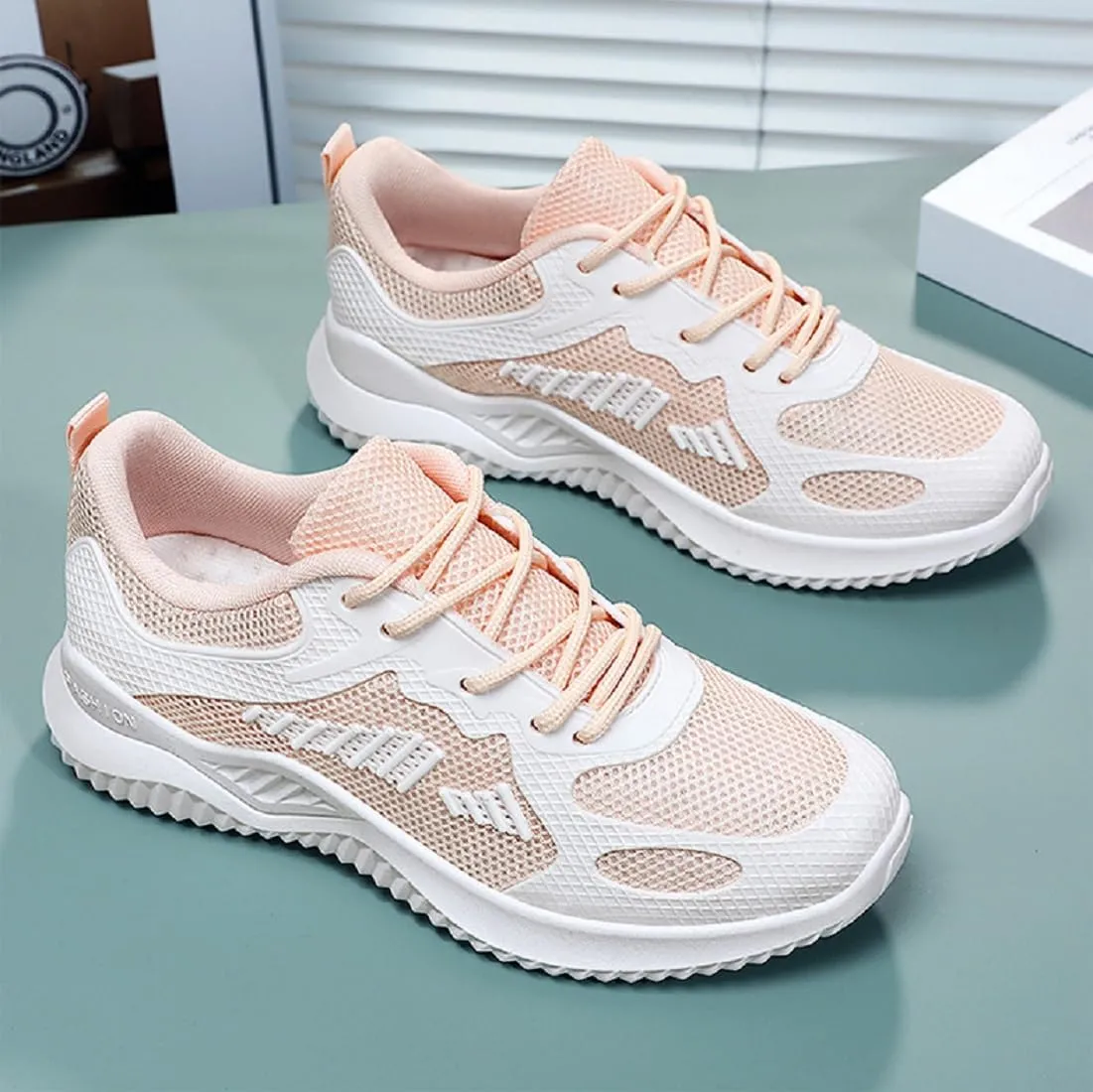 Women's Breathable Mesh Running Shoes with Lightweight, Non-Slip, Cushioned, Supportive for Workout and Casual Wear