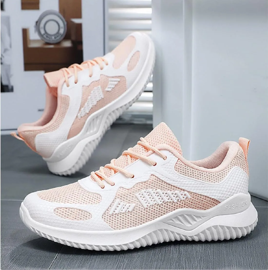 Women's Breathable Mesh Running Shoes with Lightweight, Non-Slip, Cushioned, Supportive for Workout and Casual Wear