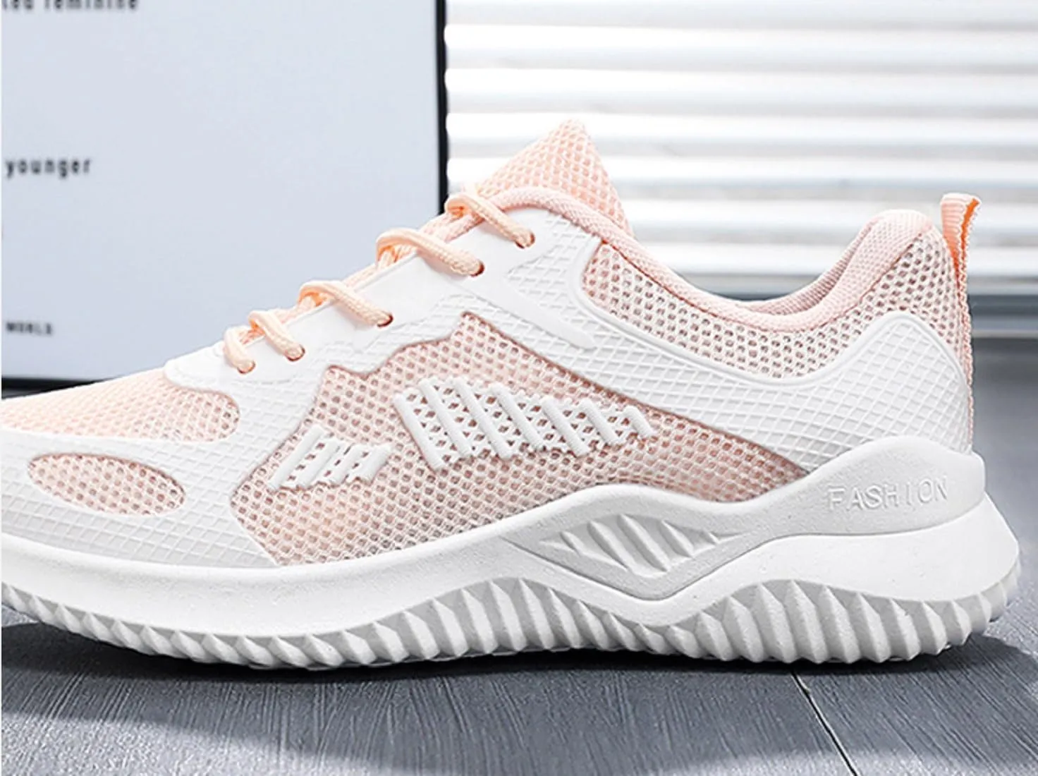 Women's Breathable Mesh Running Shoes with Lightweight, Non-Slip, Cushioned, Supportive for Workout and Casual Wear
