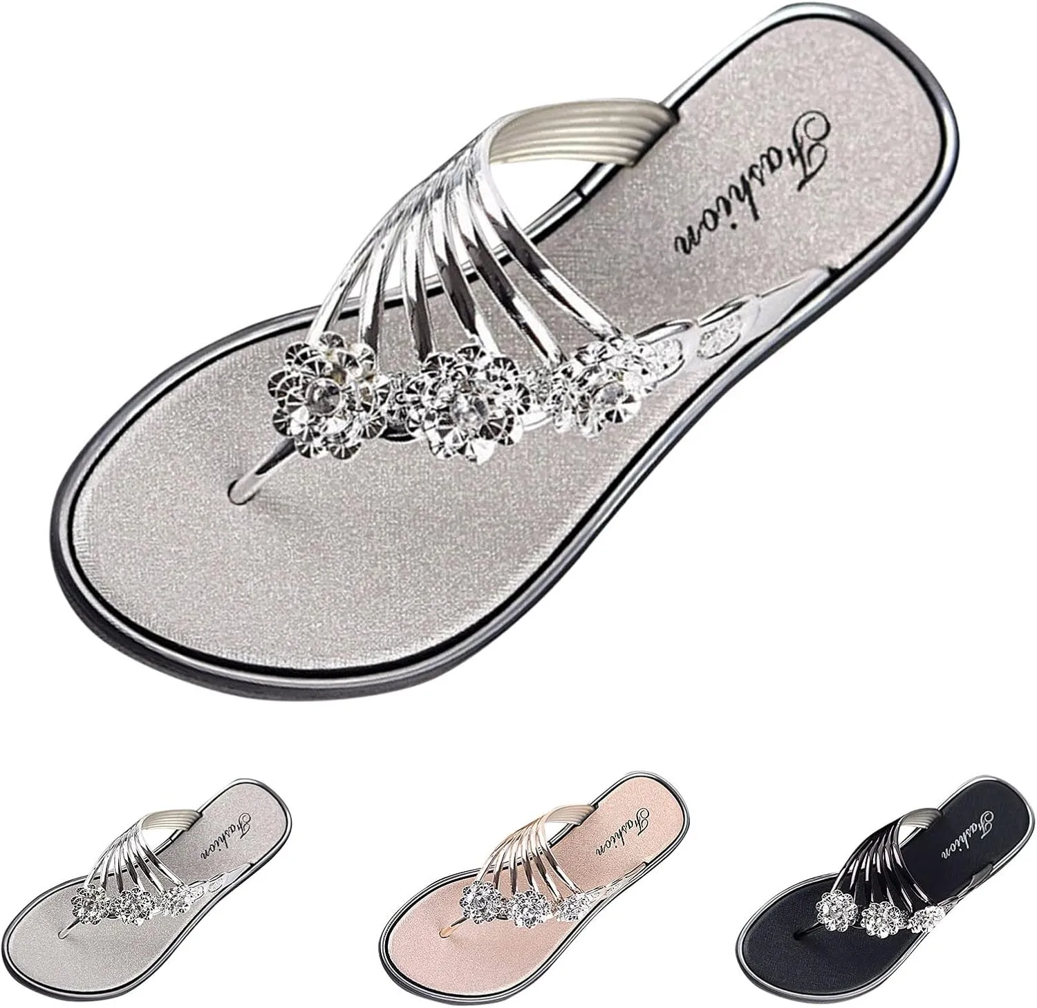 Women's Flip Flops Women Slippers Summer Fashion Flip Flops Sandals Open Toe Comfortable Non Slip Flat