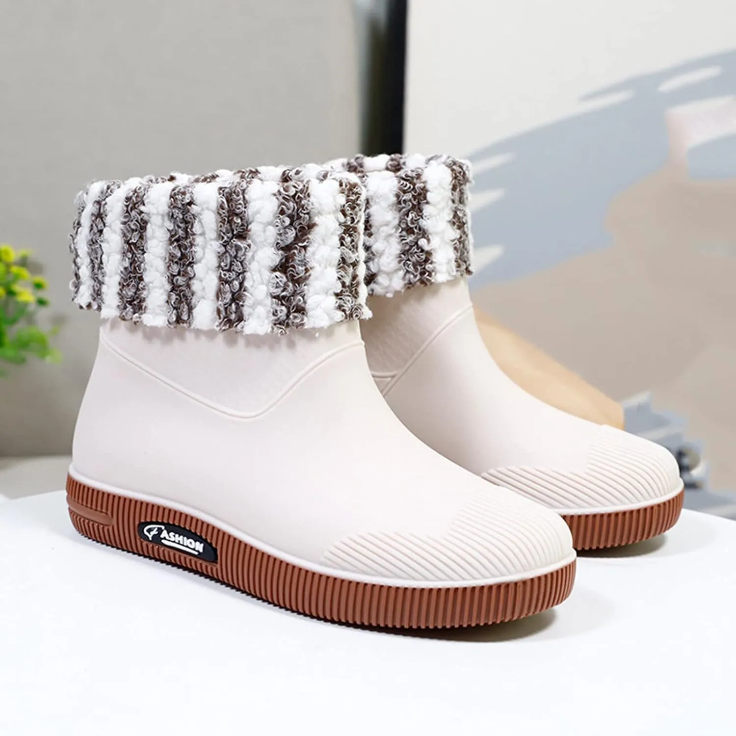 Womens Rain Boots Mid Calf Warm Lined Mens Grounded Footwear Fall Booties 2024 Orthopedic Barefoot Shoes Women Rain Boots Black Waterproof Mid Calf Womens Hiking Boots