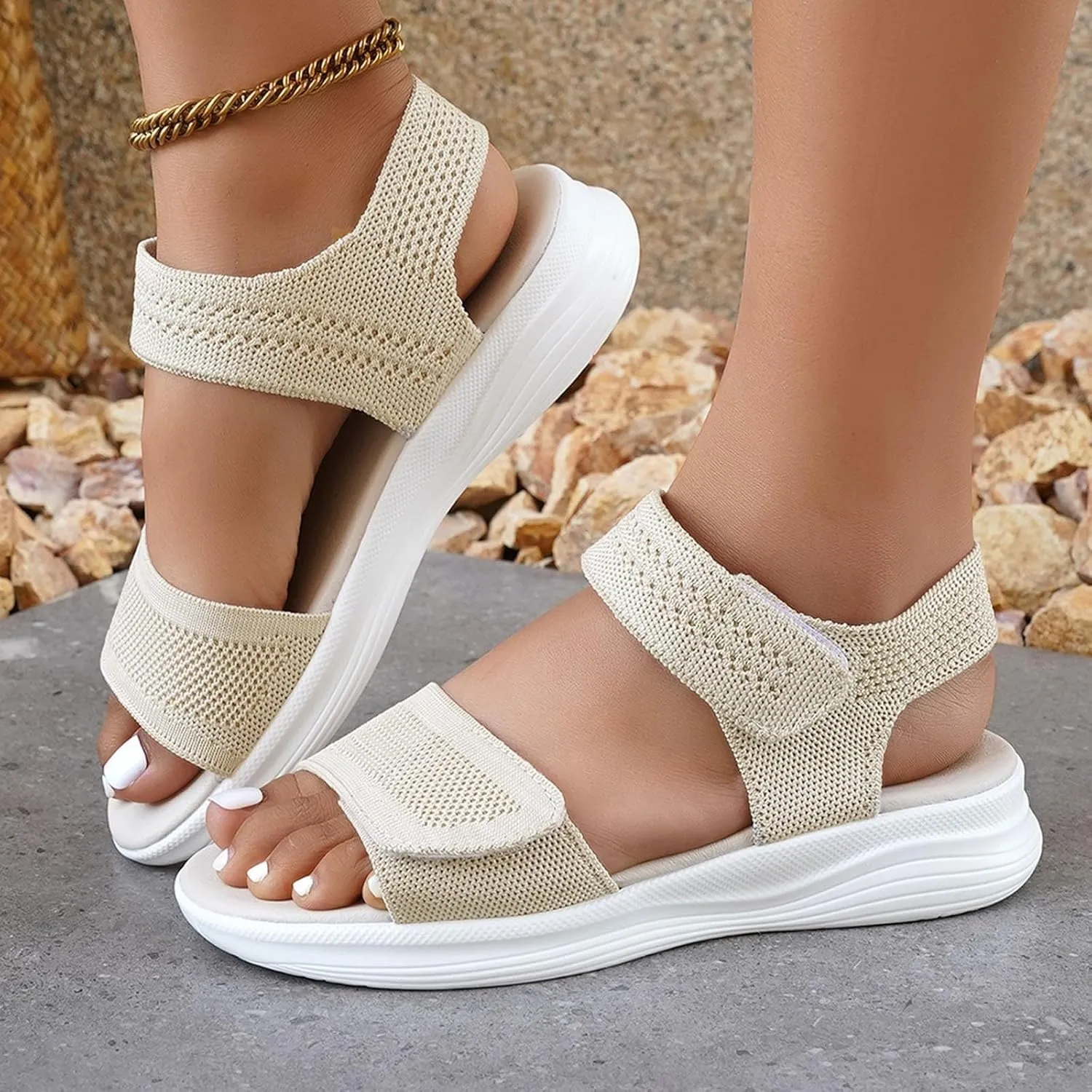 Women's Walking Sports Athletic Sandals Comfortable Casual Hiking Lightweight Athletic Sandals for Women Size 5