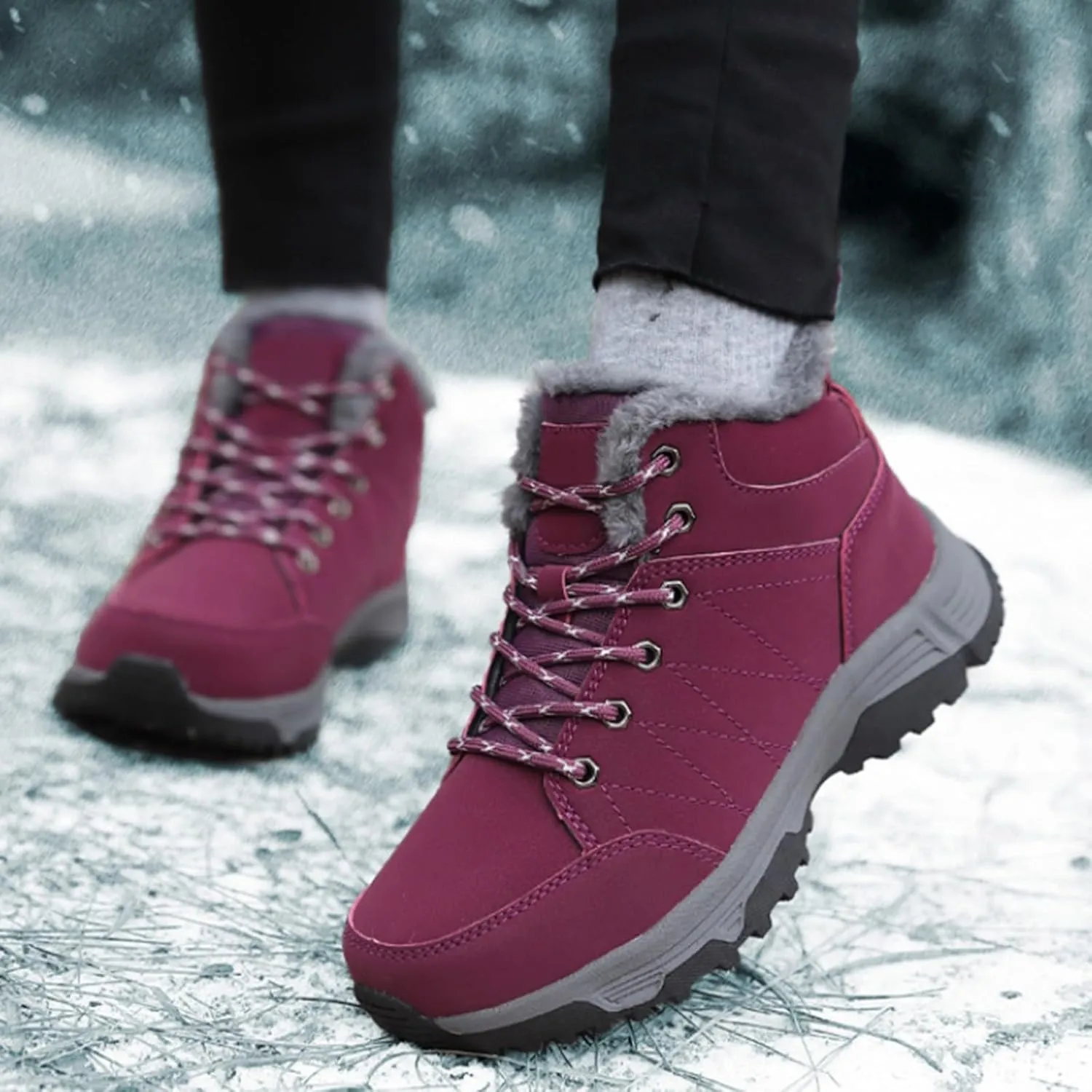 Work Boots for Men Waterproof Hiking Sneakers Ankle Ladies Safety Toe Shoes for Women Composite Toe Winter Outdoor Botas Waterproof Non Slip Hike Grounded Footwear