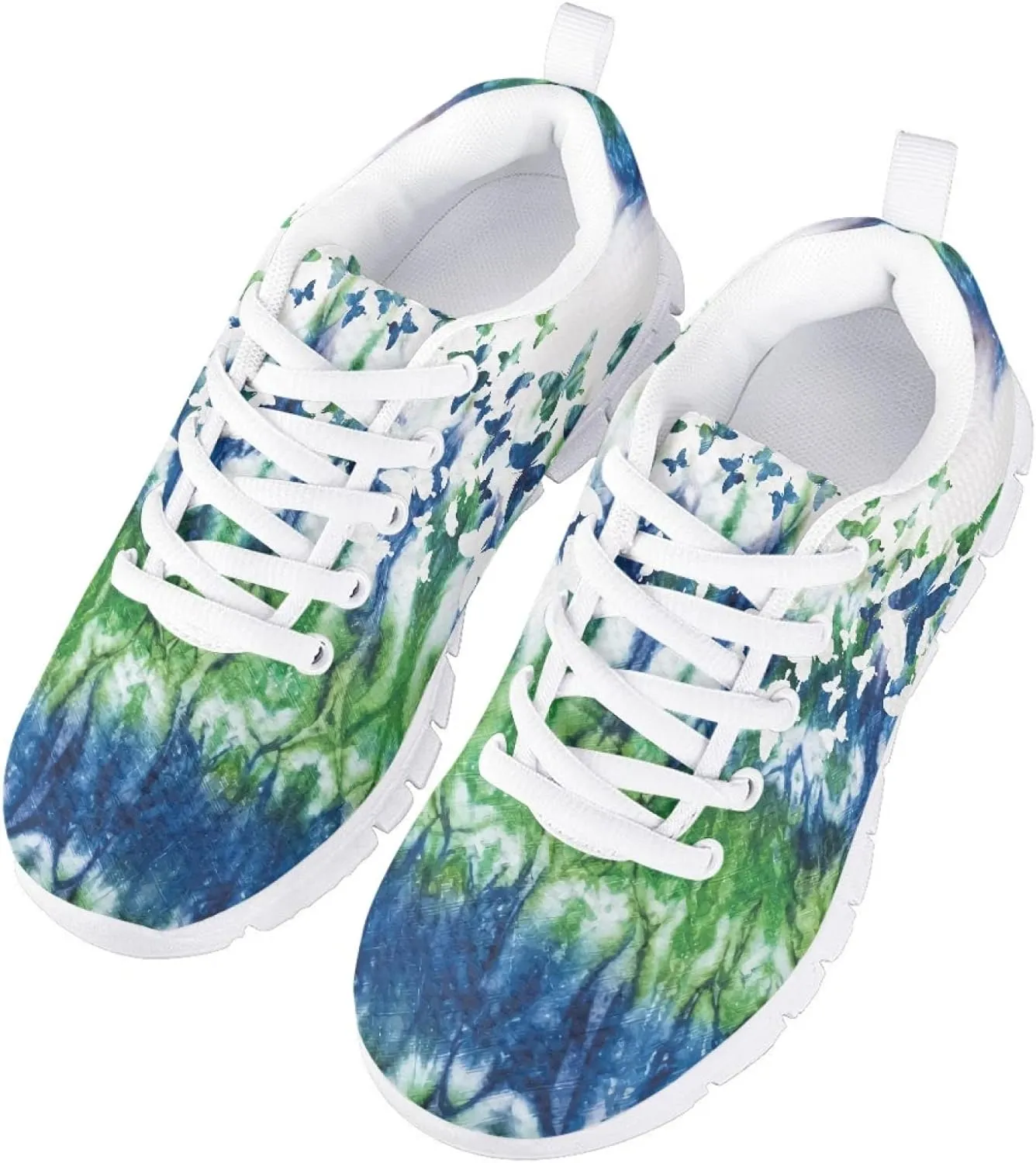 Yzaoxia Girls Tennis Shoes Kid Walking Shoes Outdoor Athletic Running Shoes Light Weight Breathable Supportive Lace-up Shoes Size 11-5