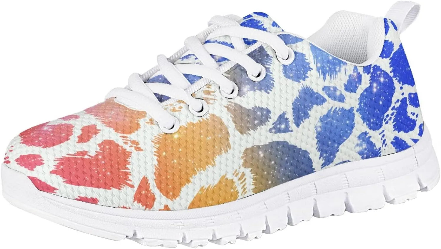 Yzaoxia Girls Tennis Shoes Kid Walking Shoes Outdoor Athletic Running Shoes Light Weight Breathable Supportive Lace-up Shoes Size 11-5