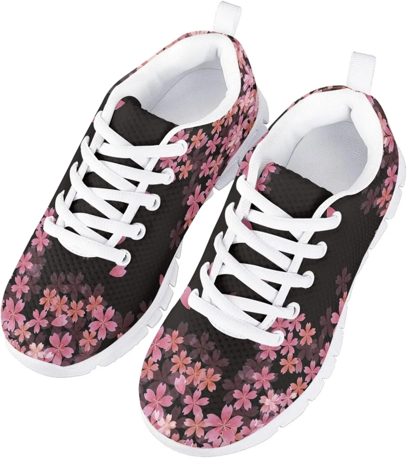 Yzaoxia Girls Tennis Shoes Kid Walking Shoes Outdoor Athletic Running Shoes Light Weight Breathable Supportive Lace-up Shoes Size 11-5