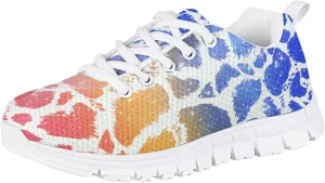 Yzaoxia Girls Tennis Shoes Kid Walking Shoes Outdoor Athletic Running Shoes Light Weight Breathable Supportive Lace-up Shoes Size 11-5