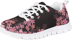 Yzaoxia Girls Tennis Shoes Kid Walking Shoes Outdoor Athletic Running Shoes Light Weight Breathable Supportive Lace-up Shoes Size 11-5
